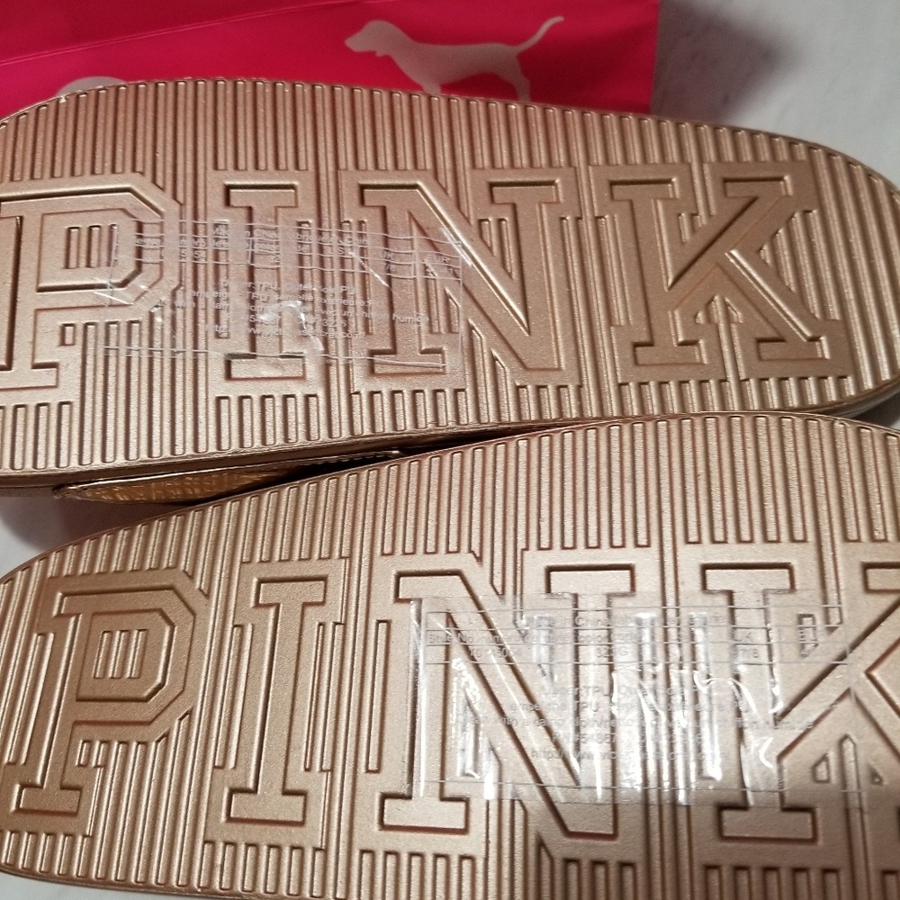 BRAND NEW!  PINK VS SINGLE STRAP SLIDES - Picture 6 of 6